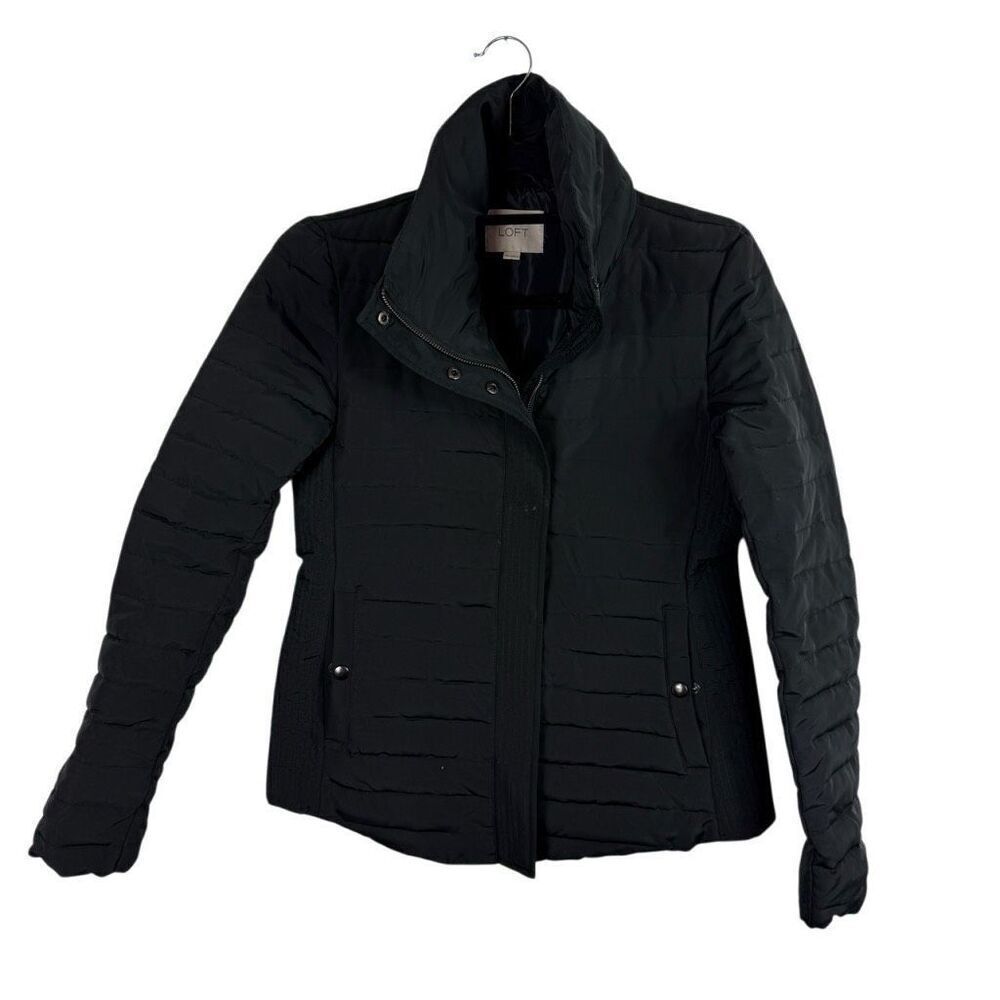 LOFT Black Puffer Coat- Size XS